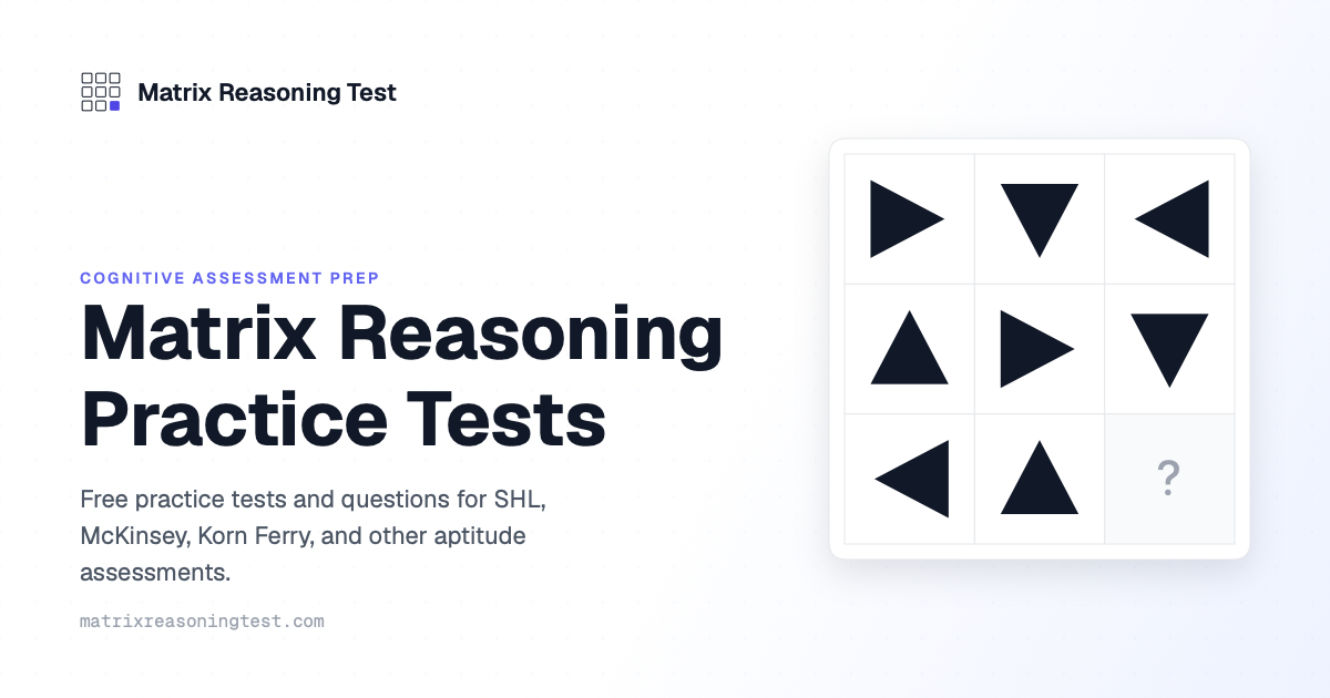 Test Question Matrix Matrix Reasoning Practice — Free Tests, Questions & Guides